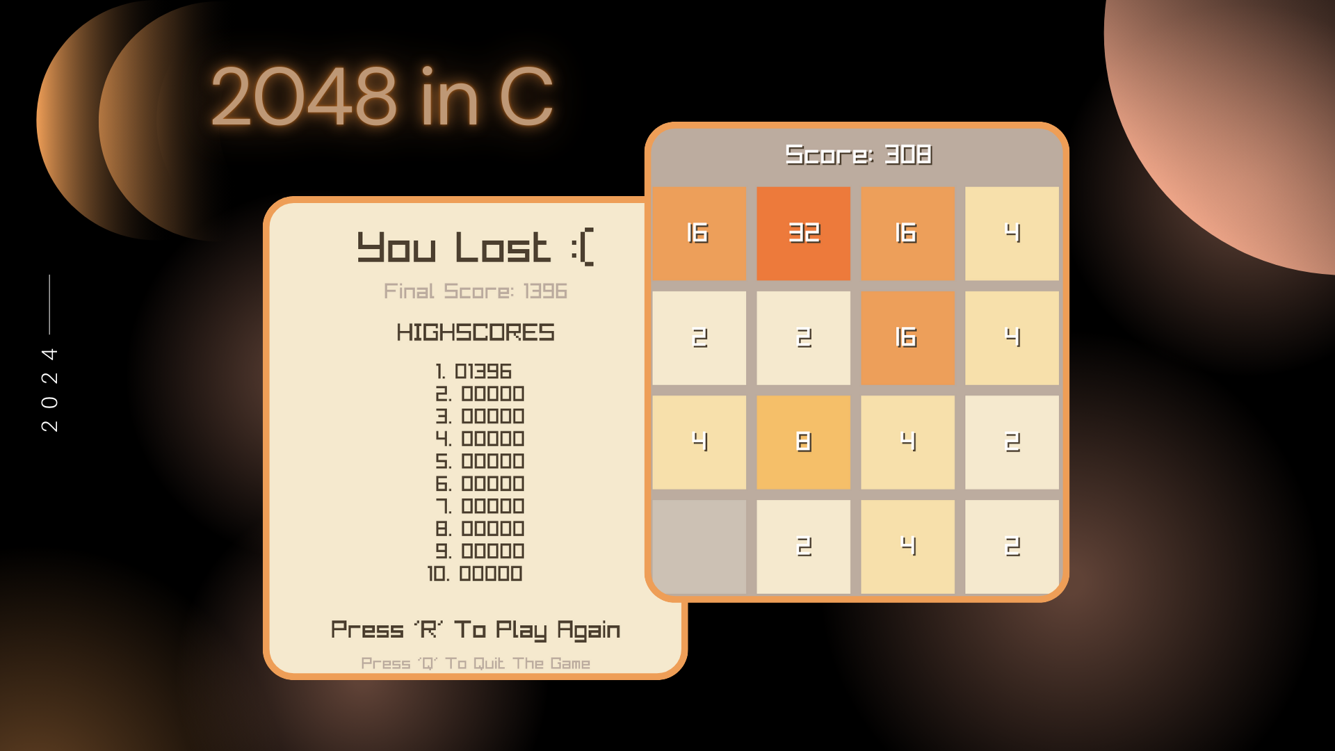 2048 Game Screenshot
